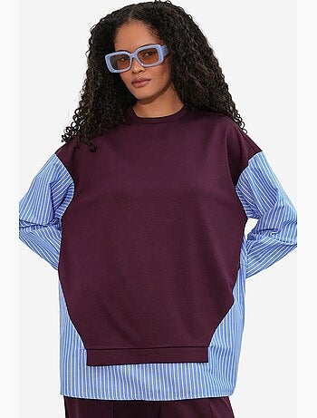 Set co-ord due pezzi a righe lungo con girocollo bdart