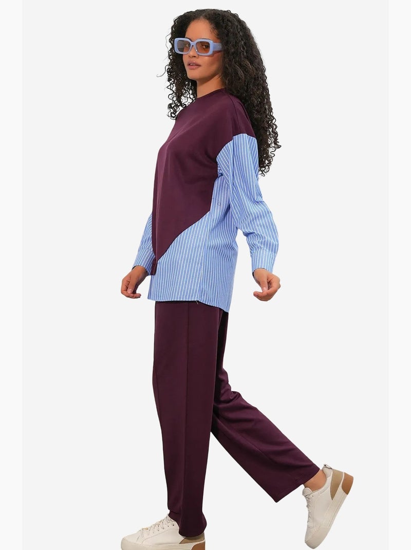 Set co-ord due pezzi a righe lungo con girocollo bdart Multicolore - Kiabi