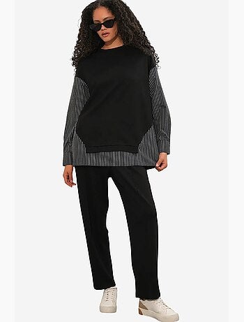 Set co-ord due pezzi a righe lungo con girocollo bdart