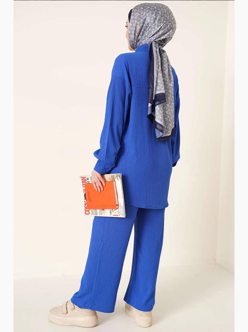 Set co-ord due pezzi con camicia e pantaloni oversize bdart Blu cobalto - Kiabi
