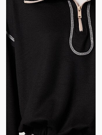 Set co-ord due pezzi con colletto con zip e maniche lunghe istanbul