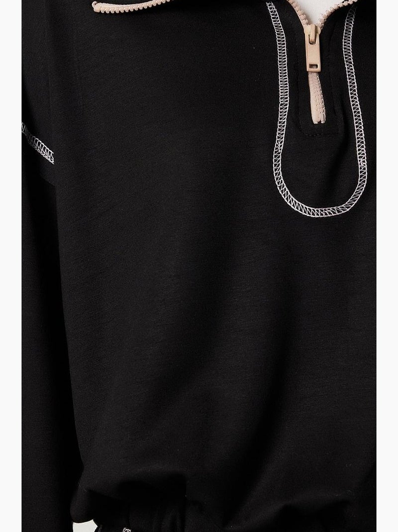 Set co-ord due pezzi con colletto con zip e maniche lunghe istanbul Nero - Kiabi