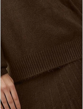Set co-ord in maglia oversize testurizzato con dolcevita bdart