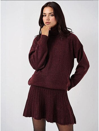 Set co-ord in maglia oversize testurizzato con dolcevita bdart