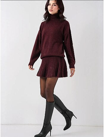 Set co-ord in maglia oversize testurizzato con dolcevita bdart