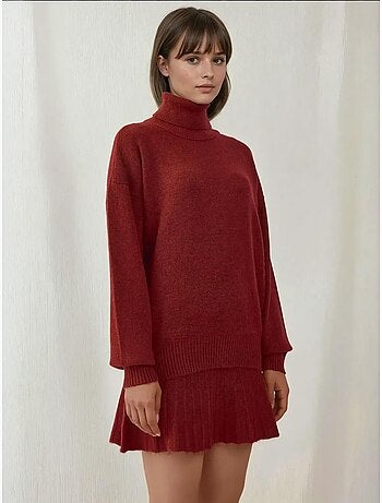Set co-ord in maglia oversize testurizzato con dolcevita bdart