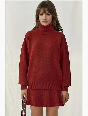 Set co-ord in maglia oversize testurizzato con dolcevita bdart