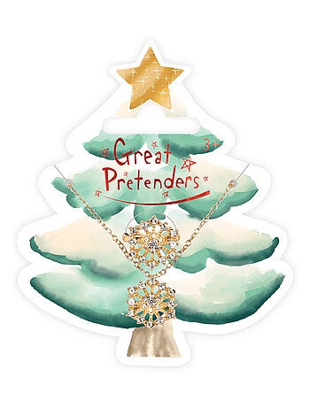 Set collana e anello con strass a forma di fiocco di neve | Great Pretenders