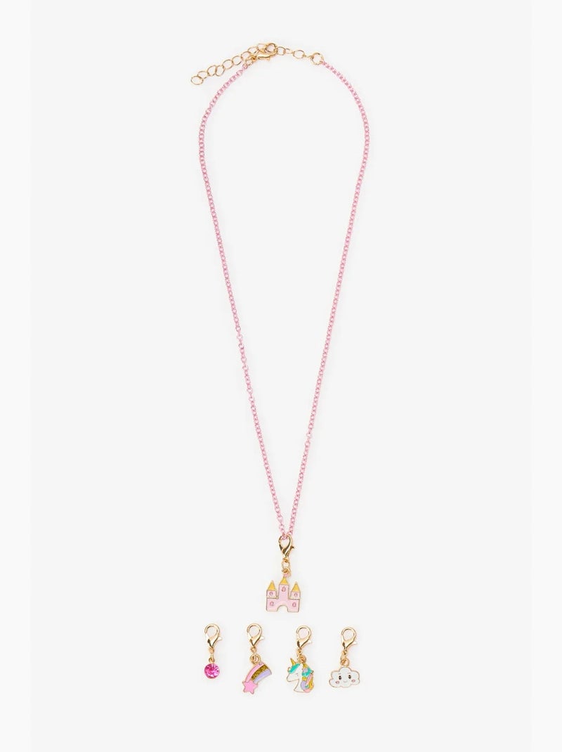 Set collana unicorno bambina penti Rosa - Kiabi