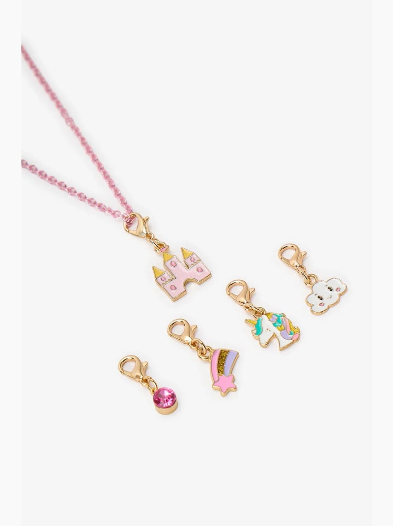 Set collana unicorno bambina penti Rosa - Kiabi