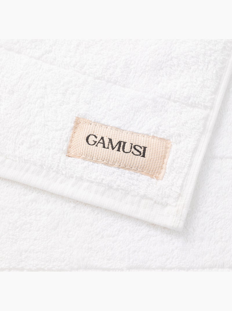Set completo da bagno 100% cotone, spugna 600 g/m², con asola - Gamusi Bianco - Kiabi