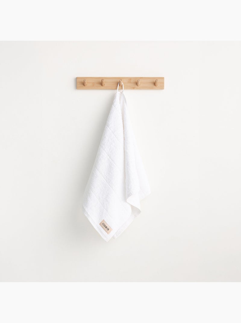 Set completo da bagno 100% cotone, spugna 600 g/m², con asola - Gamusi Bianco - Kiabi