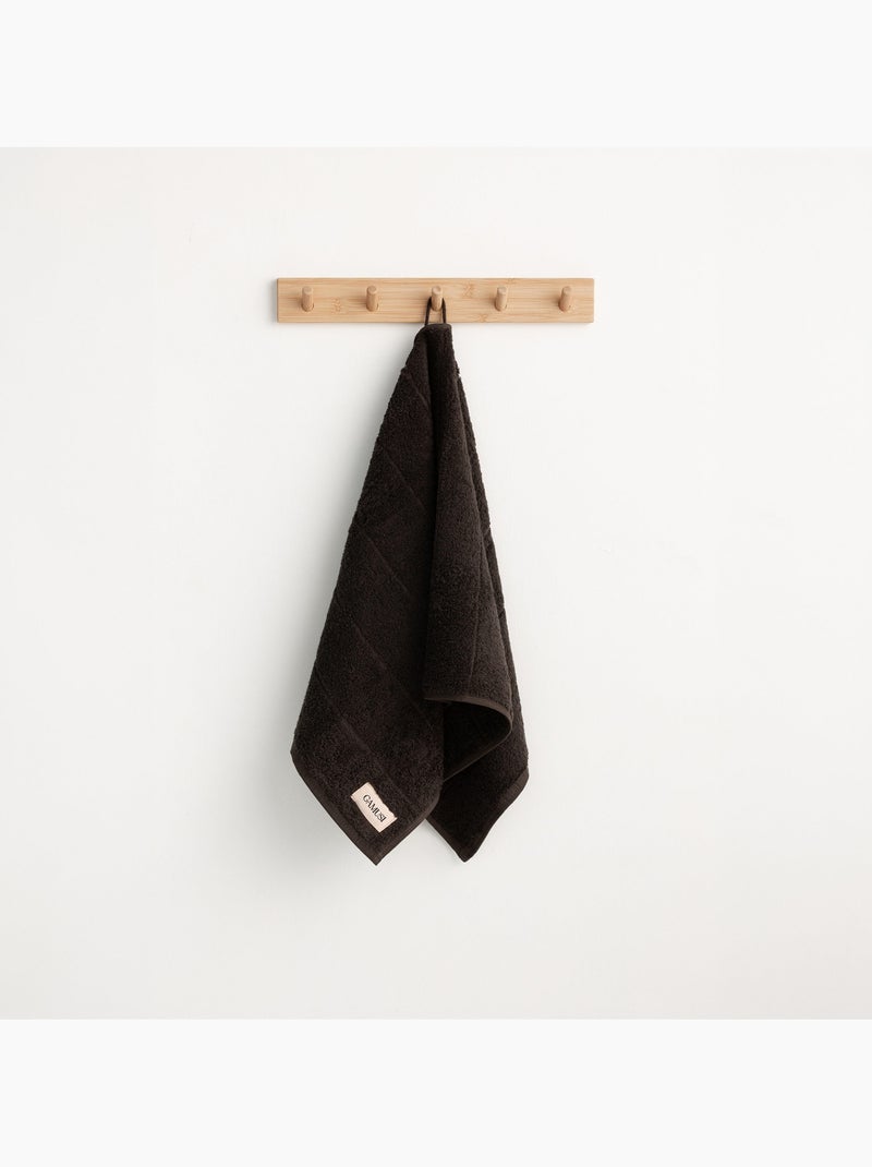 Set completo da bagno 100% cotone, spugna 600 g/m², con asola - Gamusi Nero - Kiabi
