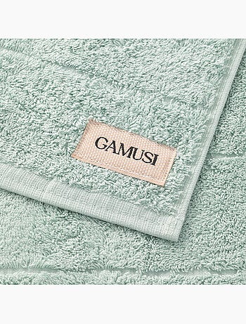 Set completo da bagno 100% cotone, spugna 600 g/m², con asola - Gamusi