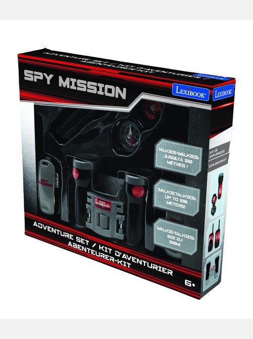 set completo di spionaggio con walkie-talkie fino a 120 m, binocolo, torcia e bussola. - Kiabi set completo di spionaggio con walkie-talkie fino a 120 m, binocolo, torcia e bussola. - Kiabi