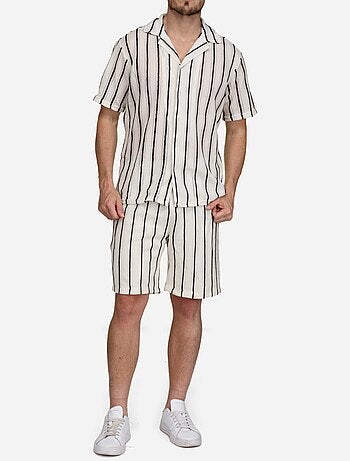 Set composto da camicia e pantaloncini a righe - Frilivin