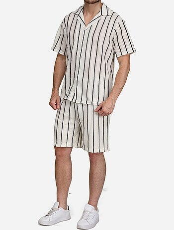 Set composto da camicia e pantaloncini a righe - Frilivin