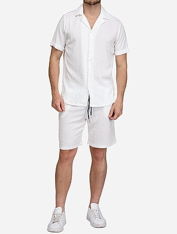 Set composto da camicia e pantaloncini a tinta unita e fantasia - Frilivin