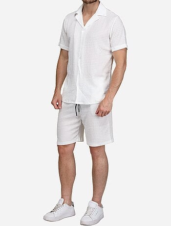 Set composto da camicia e pantaloncini a tinta unita e fantasia - Frilivin