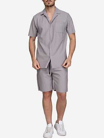 Set composto da camicia e pantaloncini testurizzati - Frilivin
