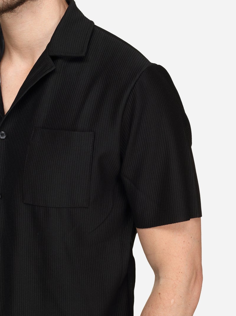Set composto da camicia e pantaloncini testurizzati - Frilivin Nero - Kiabi