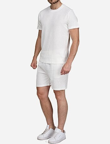 Set composto da maglietta e pantaloncini a tinta unita e fantasia - Frilivin