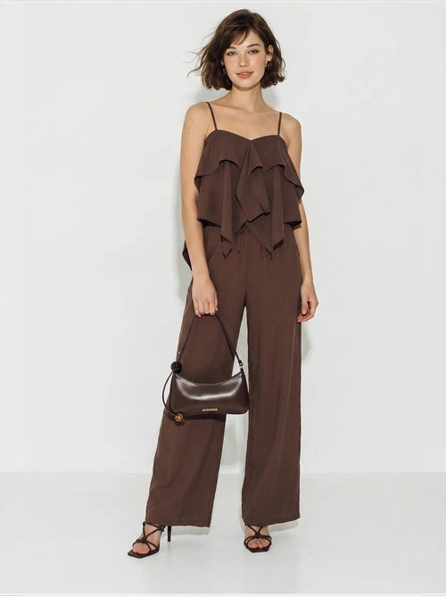 Set con blusa senza spalline con volant e pantaloni a gamba ampia lucci - Kiabi Set con blusa senza spalline con volant e pantaloni a gamba ampia lucci - Kiabi