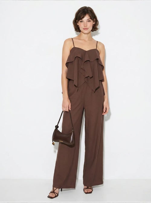Set con blusa senza spalline con volant e pantaloni a gamba ampia lucci - Kiabi Set con blusa senza spalline con volant e pantaloni a gamba ampia lucci - Kiabi