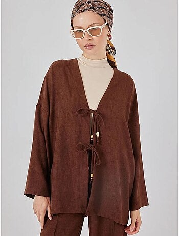 Set con cardigan con scollo a v e pantaloni a gamba larga bdart