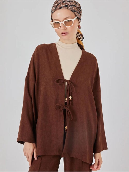 Set con cardigan con scollo a v e pantaloni a gamba larga bdart - Kiabi Set con cardigan con scollo a v e pantaloni a gamba larga bdart - Kiabi