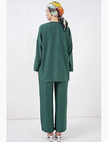 Set con cardigan con scollo a v e pantaloni a gamba larga bdart