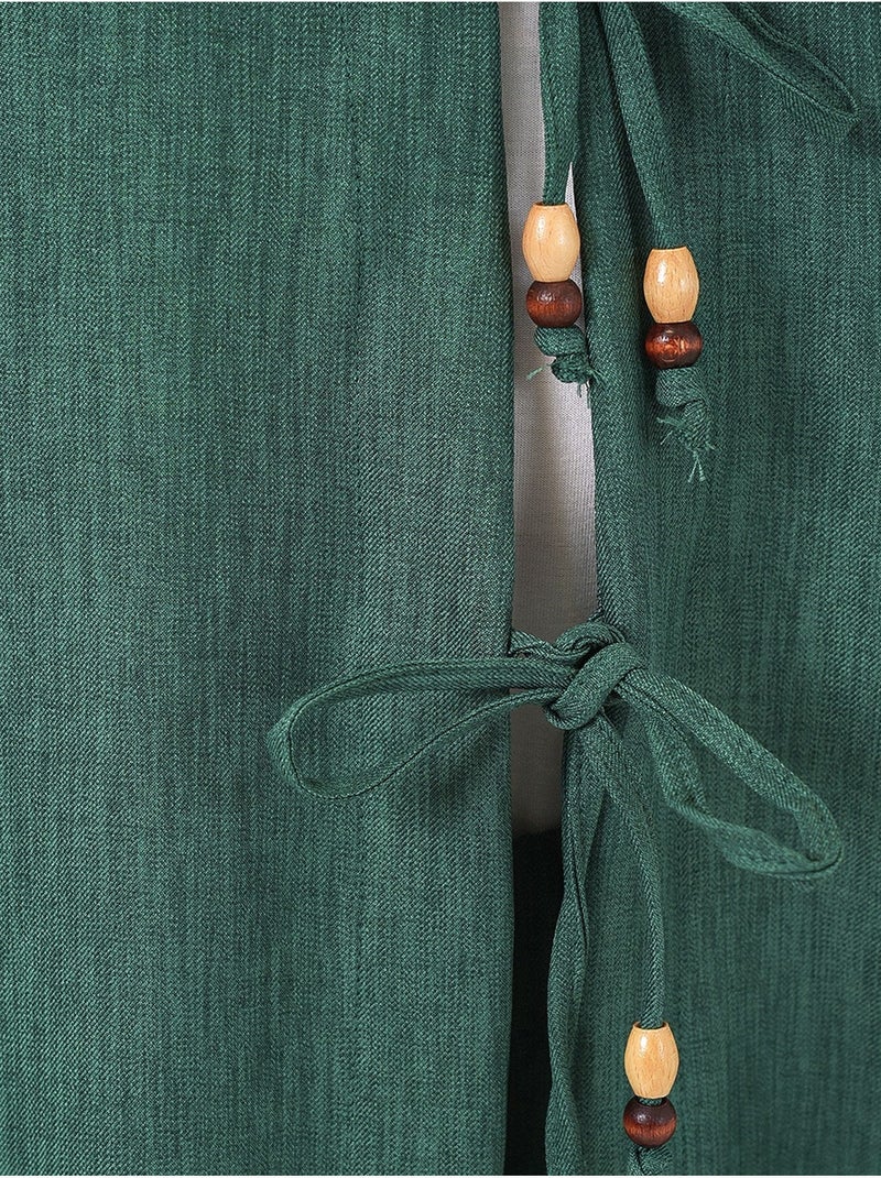 Set con cardigan con scollo a v e pantaloni a gamba larga bdart Verde scuro - Kiabi
