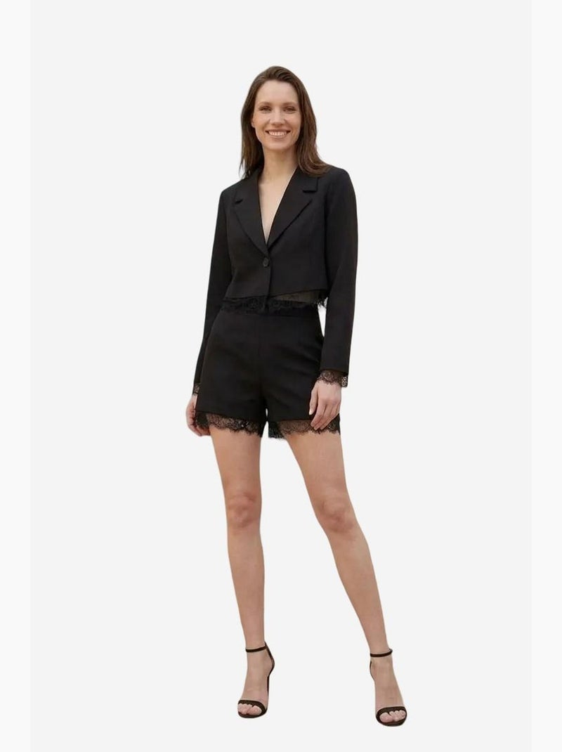 Set con giacca corta e pantaloni a gamba ampia my fashion Nero - Kiabi