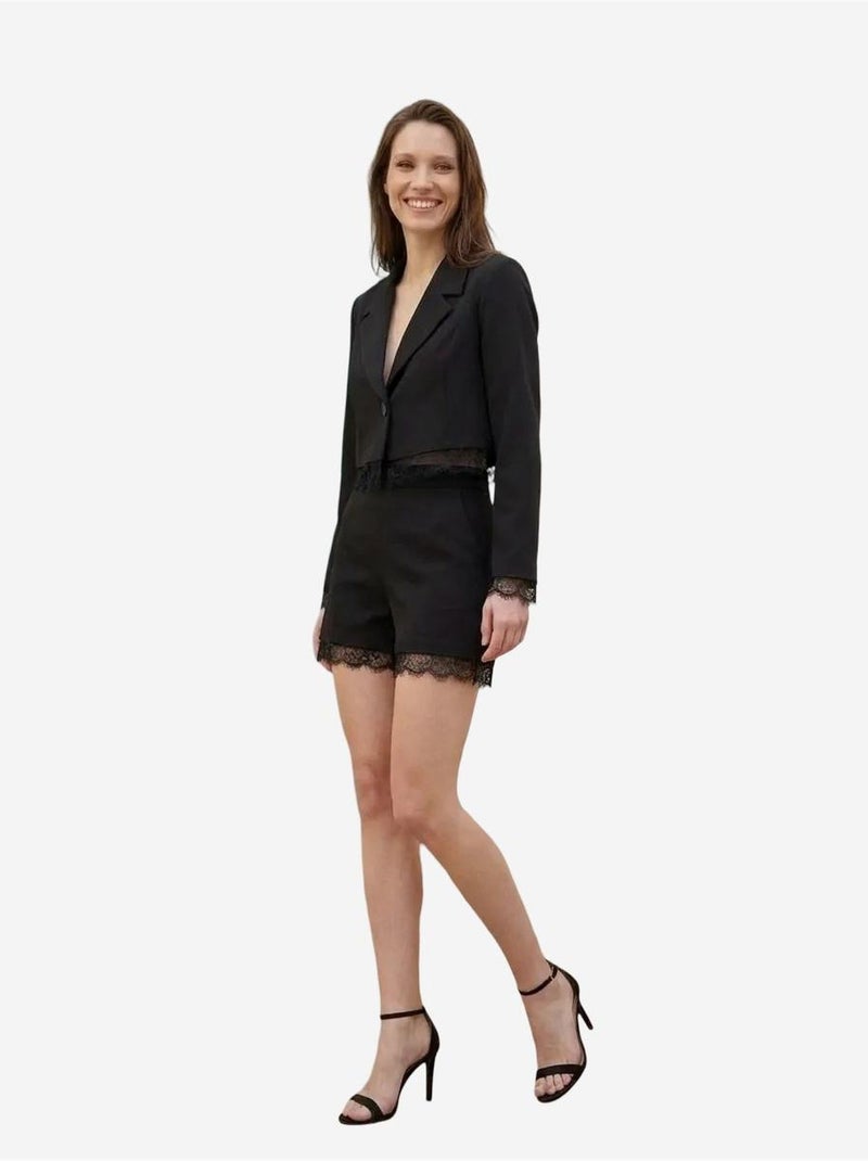 Set con giacca corta e pantaloni a gamba ampia my fashion Nero - Kiabi