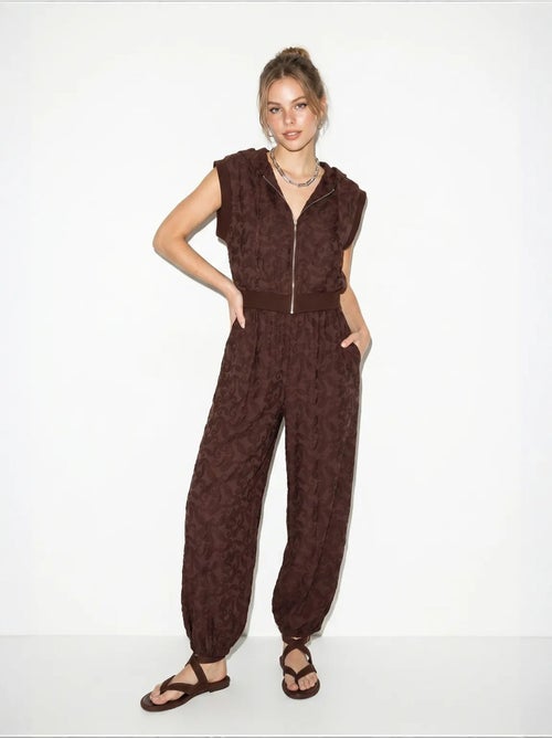 Set con gilet con cappuccio a motivo e pantaloni a gamba ampia lucci - Kiabi Set con gilet con cappuccio a motivo e pantaloni a gamba ampia lucci - Kiabi