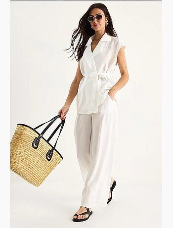Set con gilet e pantaloni a gamba ampia lucci