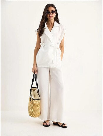 Set con gilet e pantaloni a gamba ampia lucci