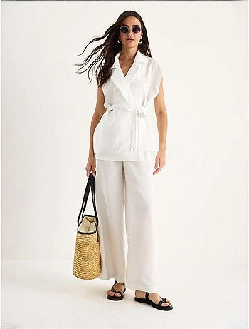 Set con gilet e pantaloni a gamba ampia lucci