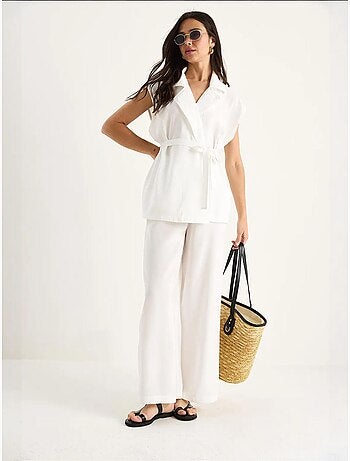 Set con gilet e pantaloni a gamba ampia lucci