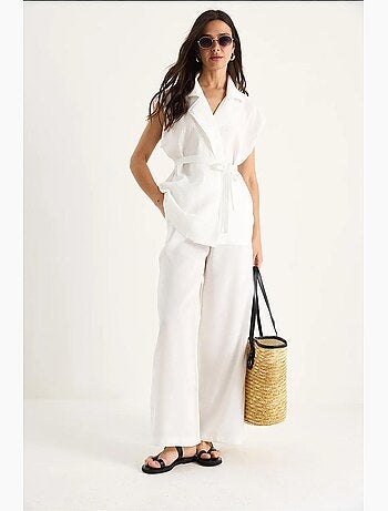 Set con gilet e pantaloni a gamba ampia lucci