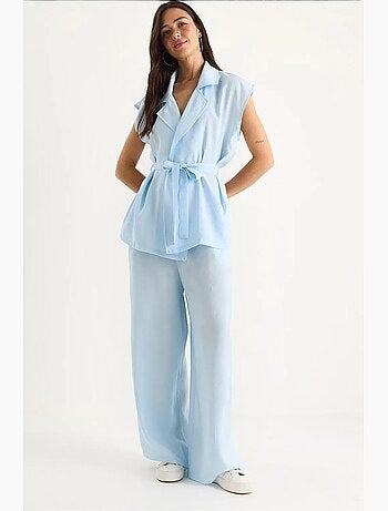Set con gilet e pantaloni a gamba ampia lucci