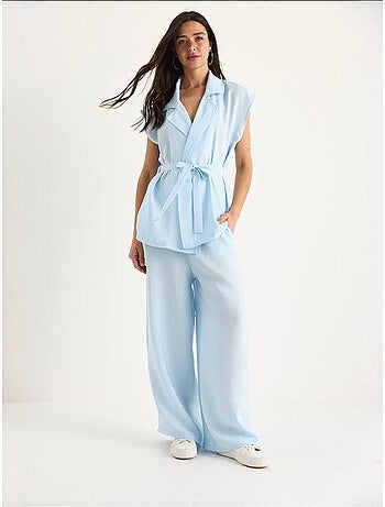 Set con gilet e pantaloni a gamba ampia lucci