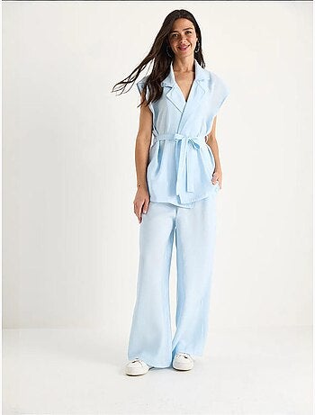 Set con gilet e pantaloni a gamba ampia lucci