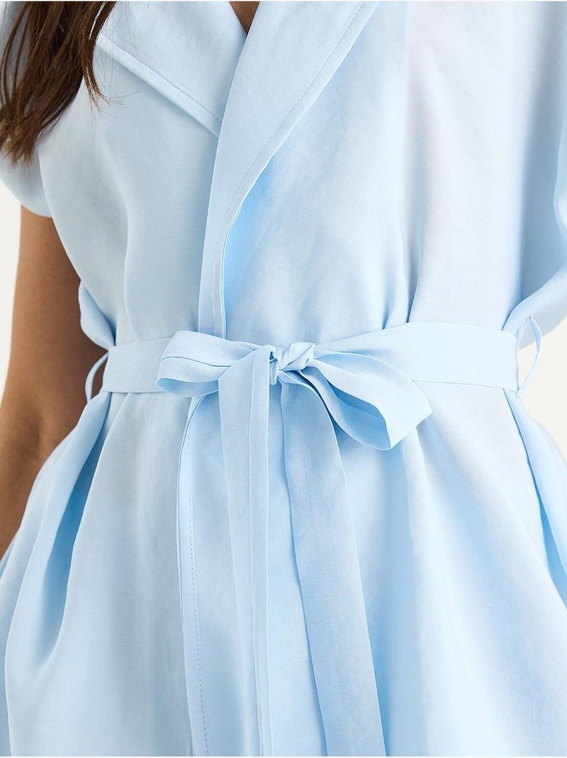 Set con gilet e pantaloni a gamba ampia lucci Blu cielo - Kiabi