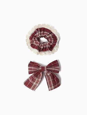 Set con scrunchie e fermaglio per capelli, mo fashion