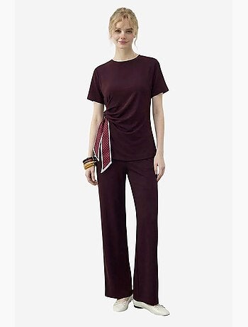 Set con t-shirt girocollo e pantaloni a gamba ampia lucci