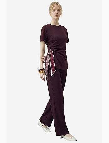 Set con t-shirt girocollo e pantaloni a gamba ampia lucci