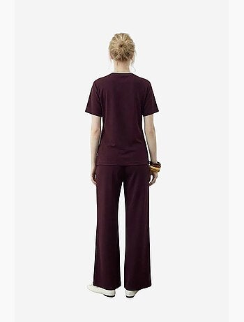 Set con t-shirt girocollo e pantaloni a gamba ampia lucci