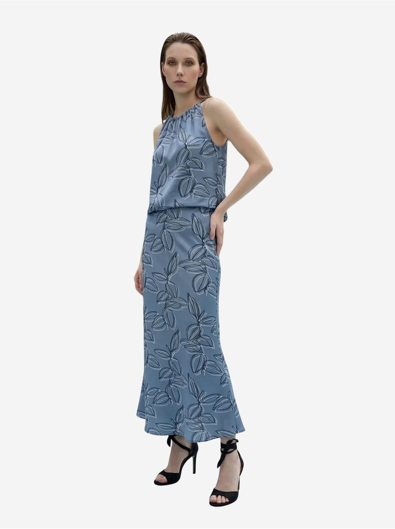 Set coord due pezzi in lyocell my fashion Blu - Kiabi
