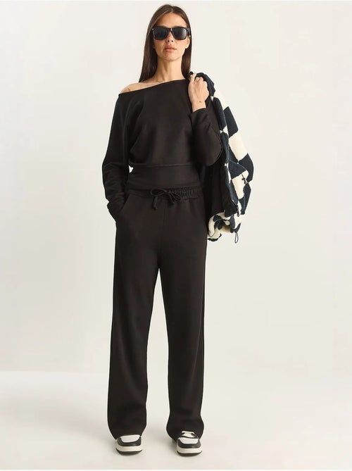 Set coordinato a due pezzi in maglia con colletto asimmetrico e vita alta lucci - Kiabi Set coordinato a due pezzi in maglia con colletto asimmetrico e vita alta lucci - Kiabi